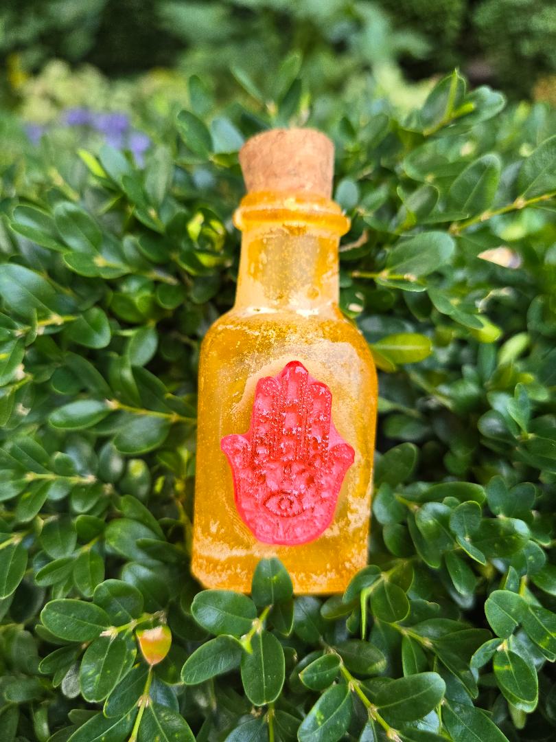The Raven Rose Luck and Blessings breakable spell bottle